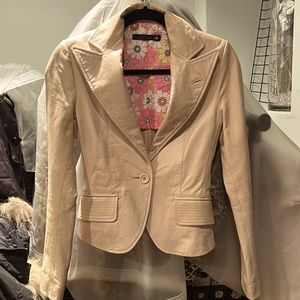 Pinkish beige leather blazer/jacket